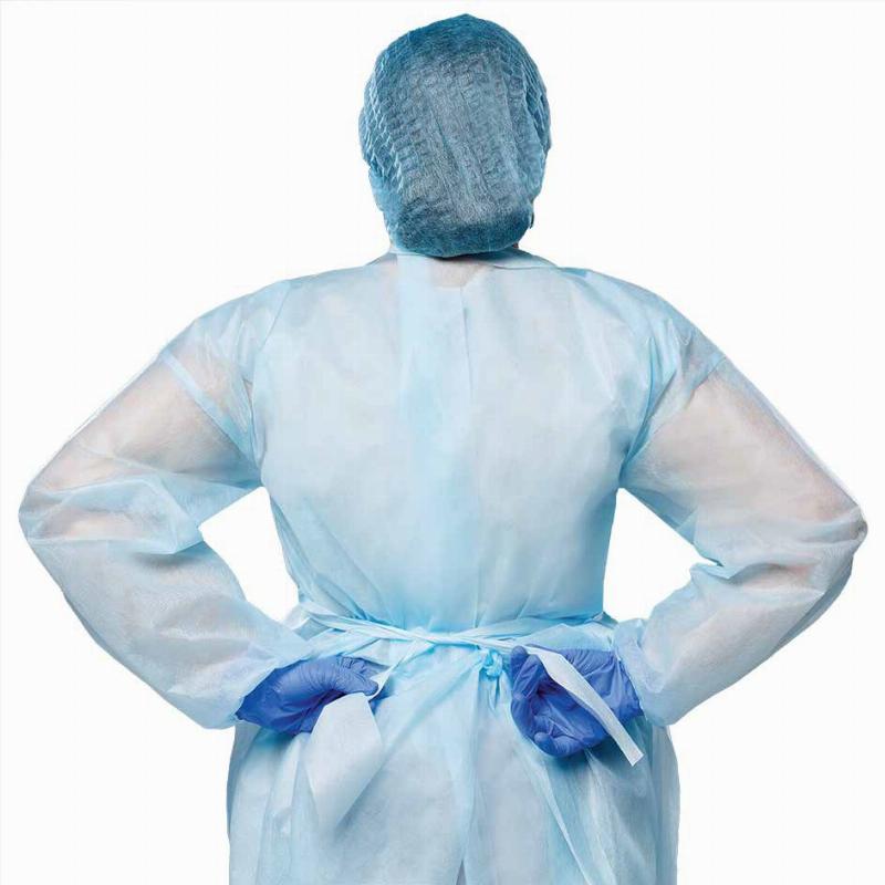 Халат медичний (для відвідувача) на липучках довжиною 117см, розмір XL(54-56), спанбонд 20 g/m2(г/м2) нестерильний, одноразового використання, ТМ «АХІЛЛ»